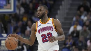 Golden State Warriors forward Andrew Wiggins during an NBA basketball game against the Washington Wizards. (Jeff Chiu/AP)