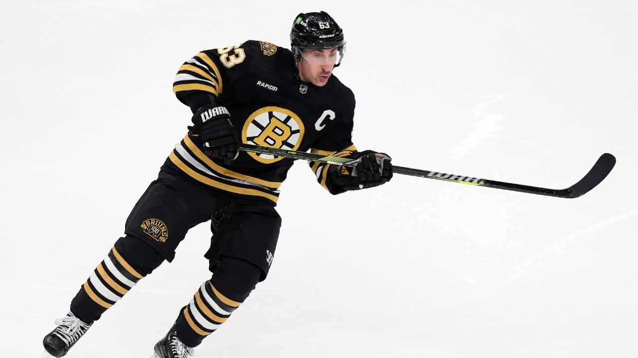 Bruins’ Brad Marchand out vs. Wild with upper-body injury