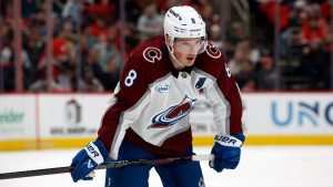 Colorado Avalanche defenceman Cale Makar (8). (Karl B DeBlaker/AP)