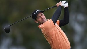 Denny McCarthy hits his tee shot on the second hole of the South Course at Torrey Pines during the first round of the Genesis Invitational golf tournament Thursday, Feb. 13, 2025, in San Diego. (Gregory Bull/AP)