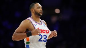 Philadelphia 76ers' Eric Gordon plays during an NBA basketball game, Wednesday, Jan. 29, 2025, in Philadelphia. (Matt Slocum/AP)