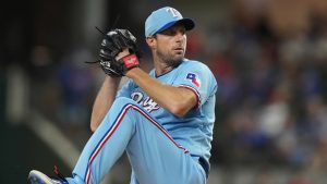 Texas Rangers starting pitcher Max Scherzer. (LM Otero/AP)