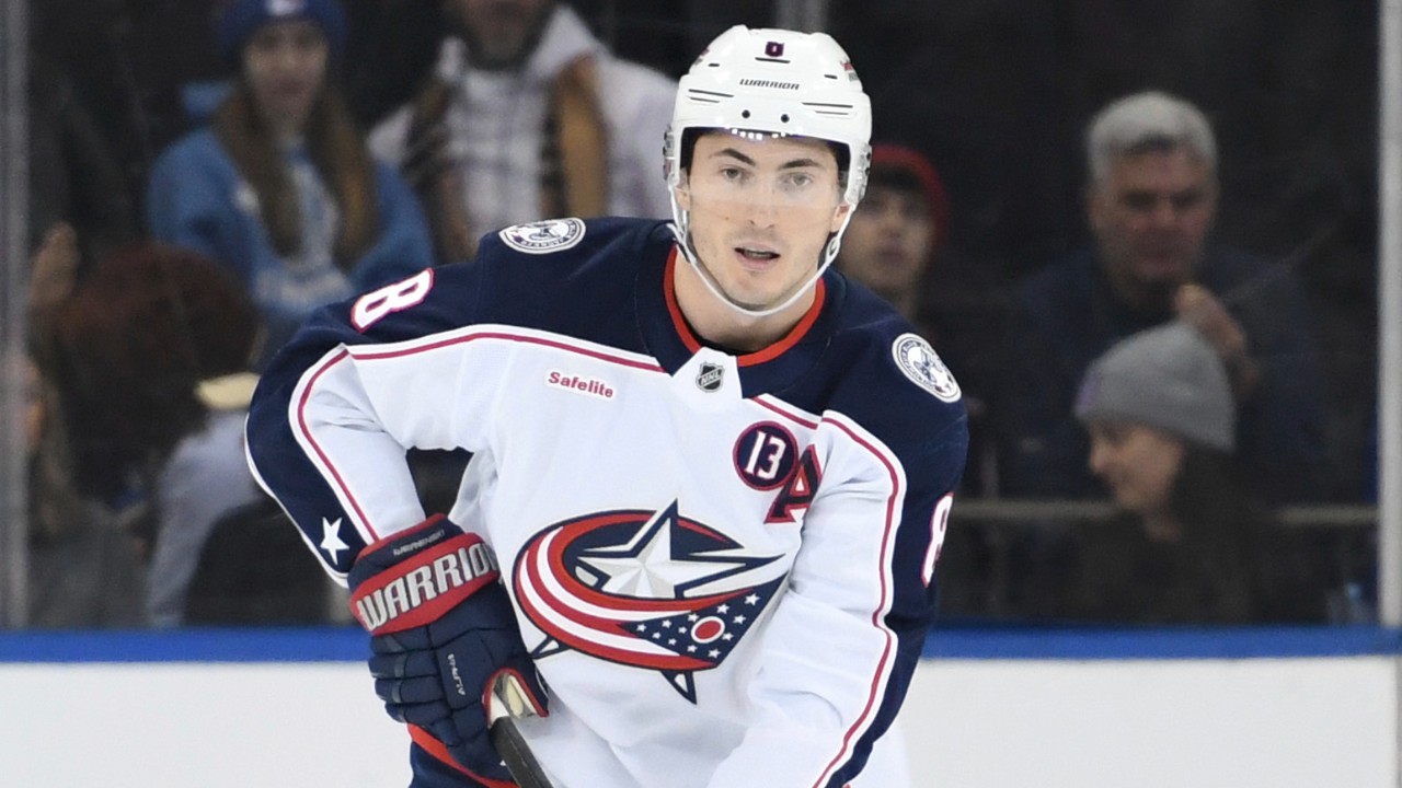 Blue Jackets defenceman Zach Werenski out against Sabres