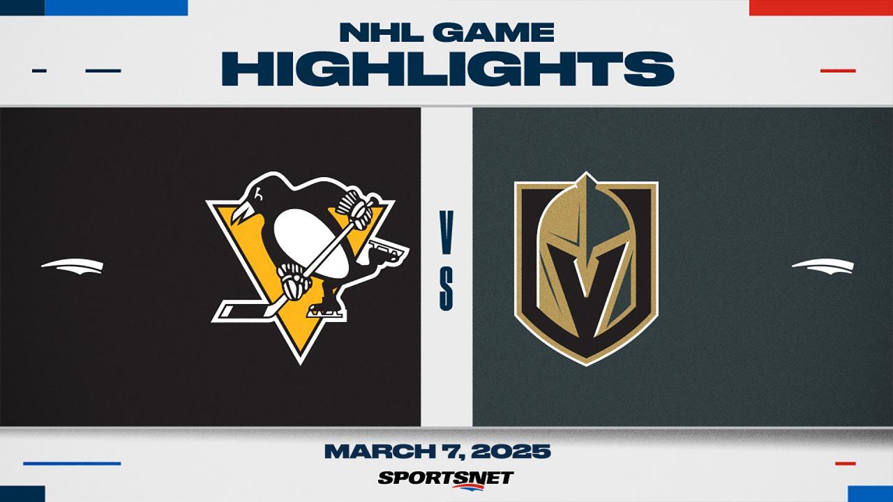 NHL Highlights: Golden Knight 4, Penguins 0