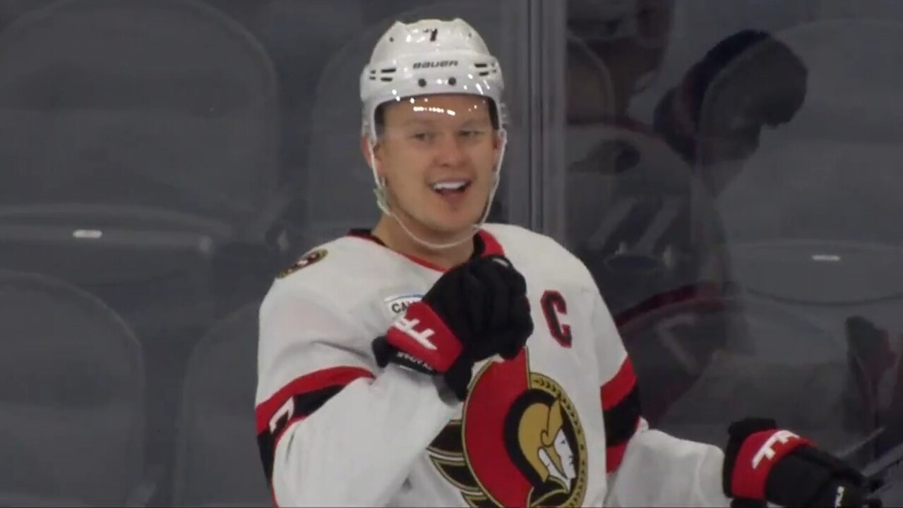 Senators’ Tkachuk notches 400th career point with wicked one-timer